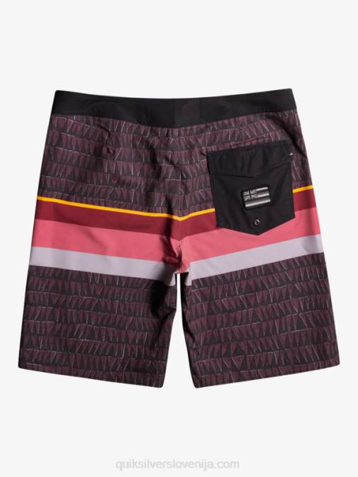 Quiksilver PJ4H1605 moški rubinasto vino surfsilk faded stripe 20 kratke hlače za desko