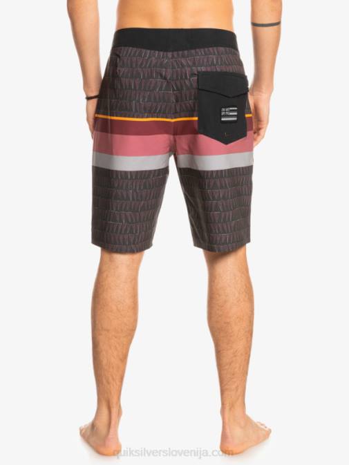 Quiksilver PJ4H1605 moški rubinasto vino surfsilk faded stripe 20 kratke hlače za desko
