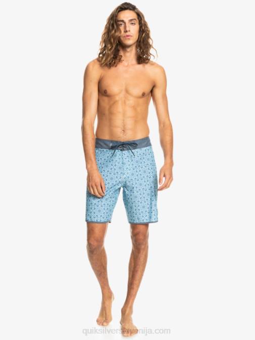 Quiksilver PJ4H1741 moški modro steklo kratke hlače iz konoplje scallop 19