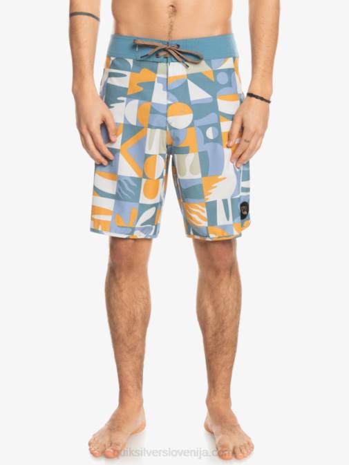 Quiksilver PJ4H1743 moški ashley blue kratke hlače iz konoplje scallop 19