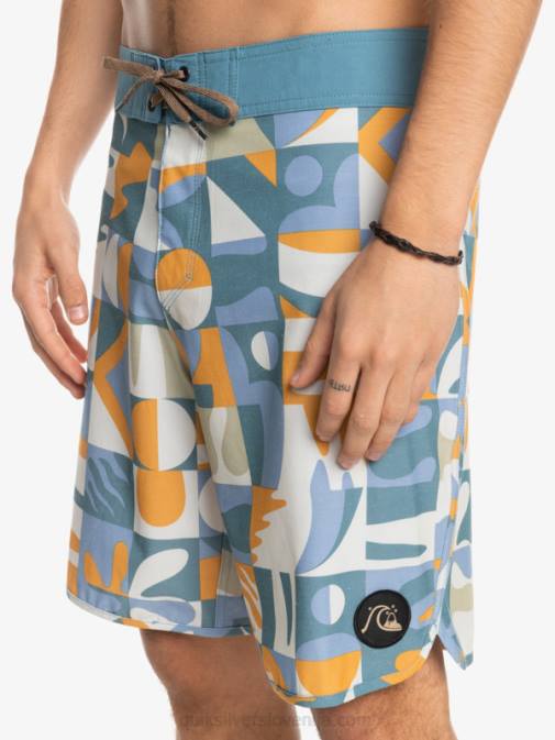 Quiksilver PJ4H1743 moški ashley blue kratke hlače iz konoplje scallop 19