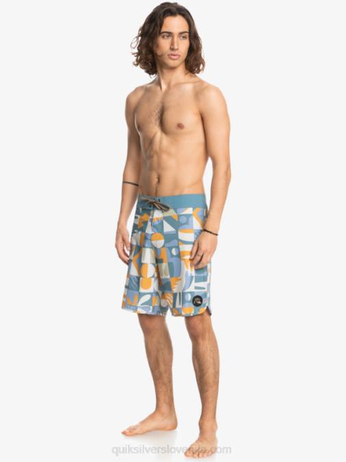 Quiksilver PJ4H1743 moški ashley blue kratke hlače iz konoplje scallop 19