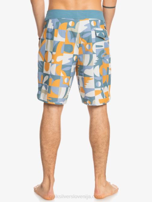 Quiksilver PJ4H1743 moški ashley blue kratke hlače iz konoplje scallop 19