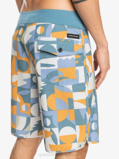Quiksilver PJ4H1743 moški ashley blue kratke hlače iz konoplje scallop 19
