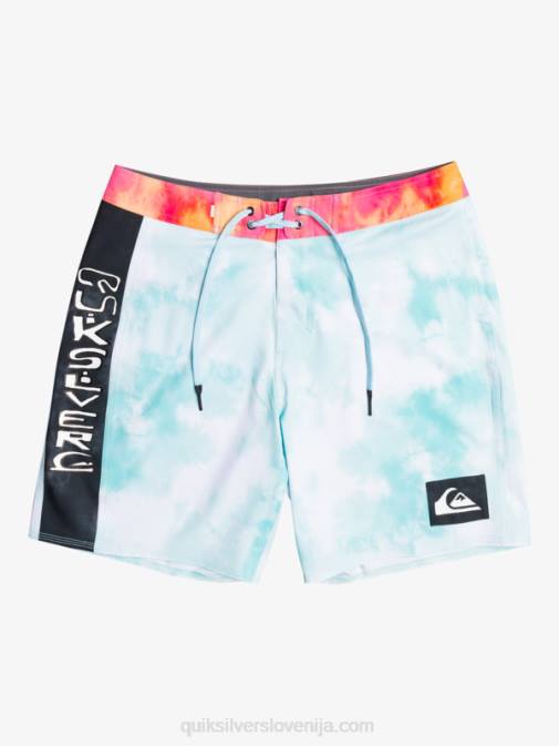 Quiksilver PJ4H1748 moški angelsko modra surfsilk acid wash 18 hlače za desko
