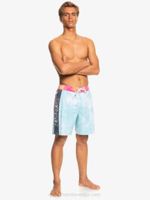 Quiksilver PJ4H1748 moški angelsko modra surfsilk acid wash 18 hlače za desko