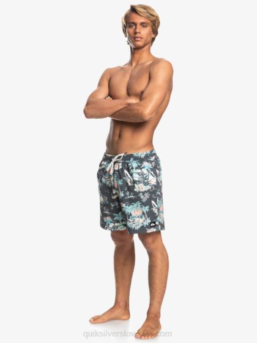 Quiksilver PJ4H1765 moški hotel paradiso - črn hotel paradiso 17 volejev