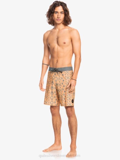 Quiksilver PJ4H1816 moški oker hempstretch 69 18 deske kratke hlače
