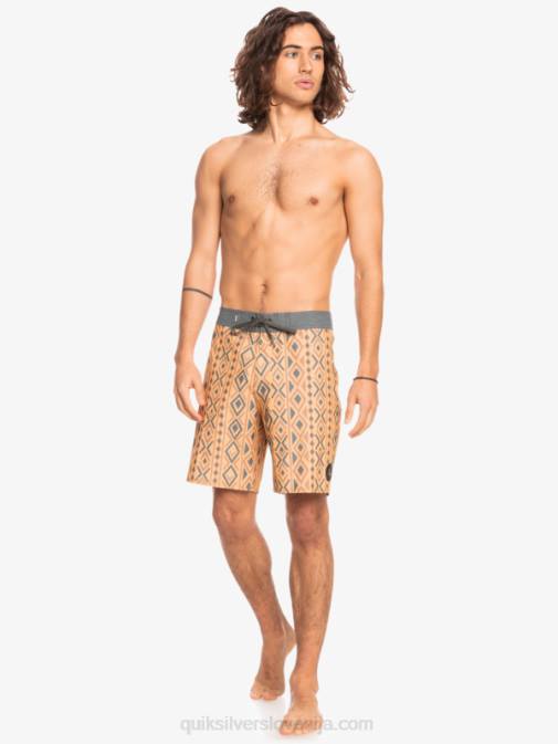 Quiksilver PJ4H1816 moški oker hempstretch 69 18 deske kratke hlače