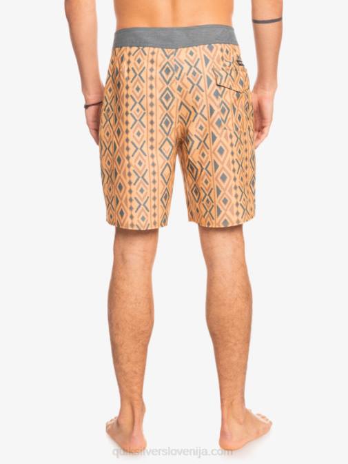 Quiksilver PJ4H1816 moški oker hempstretch 69 18 deske kratke hlače