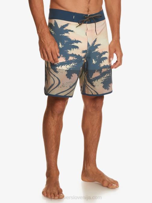 Quiksilver PJ4H18 moški pastelno turkizna Highlite Scallop 19 kratke hlače za desko