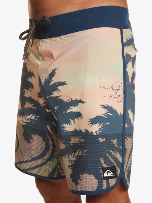 Quiksilver PJ4H18 moški pastelno turkizna Highlite Scallop 19 kratke hlače za desko