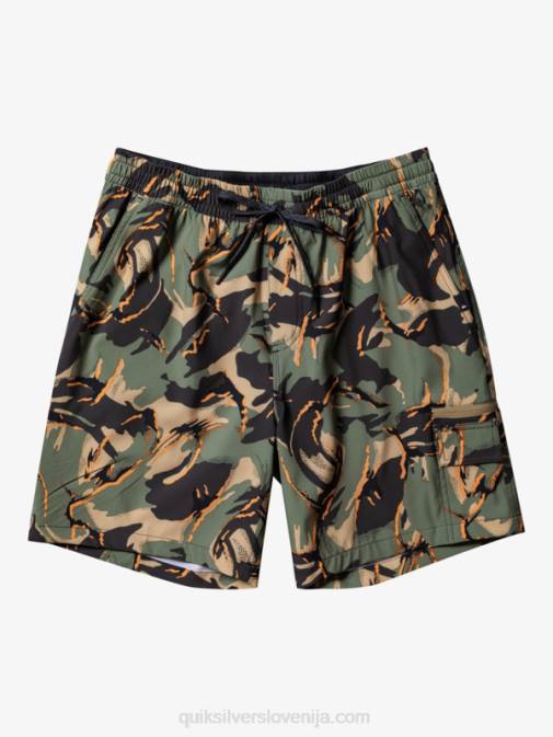 Quiksilver PJ4H252 moški camo - plage taxer cargo 18 amphibian boardshorts