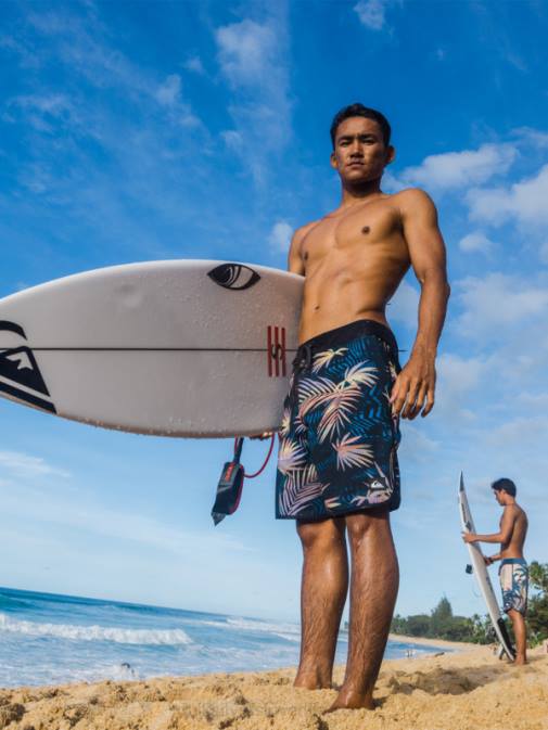 Quiksilver PJ4H31 moški Črna Highlite Scallop 19 kratke hlače za desko