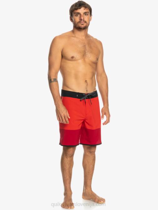 Quiksilver PJ4H32 moški rdeča z visokim tveganjem Highlite Scallop 19 kratke hlače za desko
