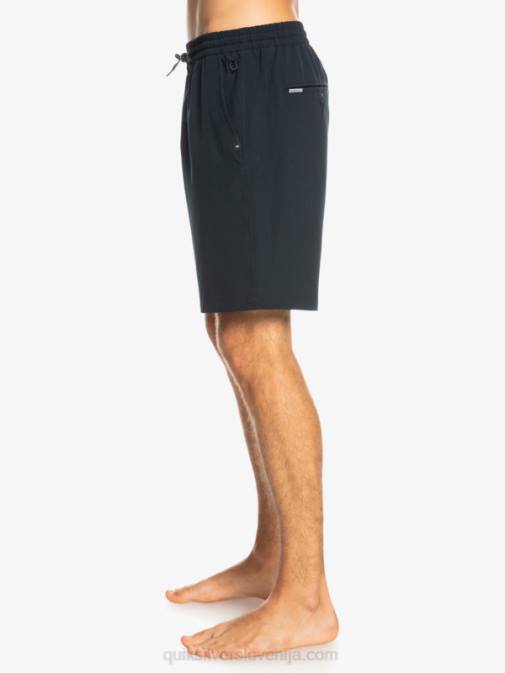 Quiksilver PJ4H342 moški Črna oceanske elastične kratke hlače 18 dvoživk