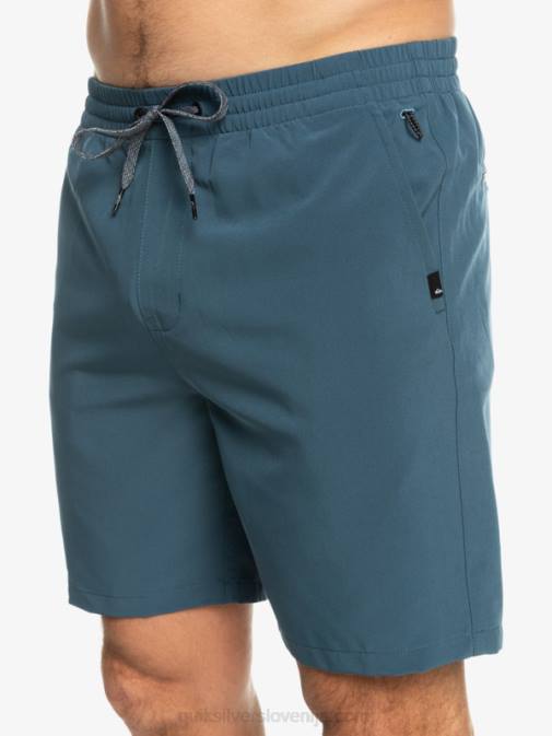 Quiksilver PJ4H345 moški polnočna mornarica oceanske elastične kratke hlače 18 dvoživk