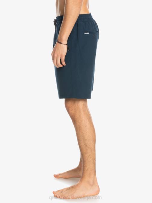 Quiksilver PJ4H349 moški mornarsko modri blazer oceanske elastične kratke hlače 18 dvoživk