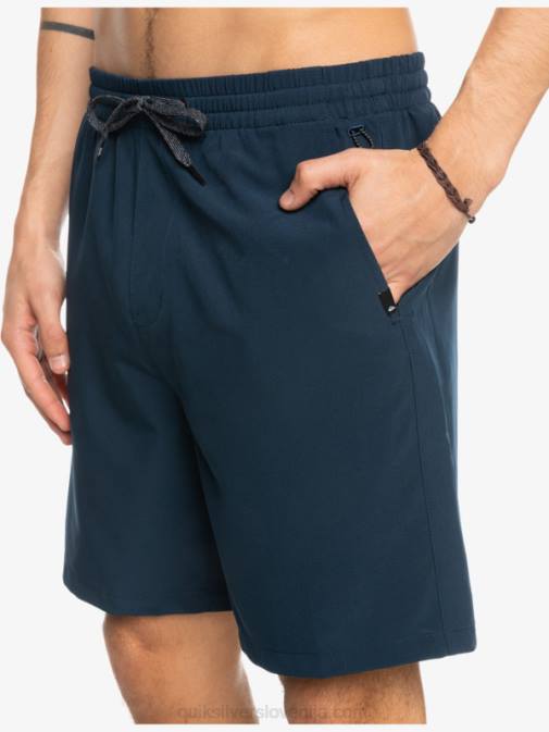 Quiksilver PJ4H349 moški mornarsko modri blazer oceanske elastične kratke hlače 18 dvoživk