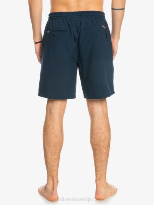 Quiksilver PJ4H349 moški mornarsko modri blazer oceanske elastične kratke hlače 18 dvoživk