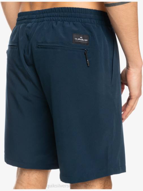 Quiksilver PJ4H349 moški mornarsko modri blazer oceanske elastične kratke hlače 18 dvoživk