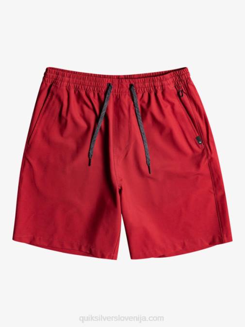 Quiksilver PJ4H350 moški rubinasto vino oceanske elastične kratke hlače 18 dvoživk