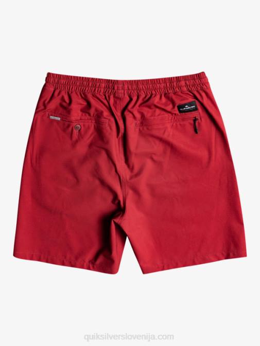 Quiksilver PJ4H350 moški rubinasto vino oceanske elastične kratke hlače 18 dvoživk