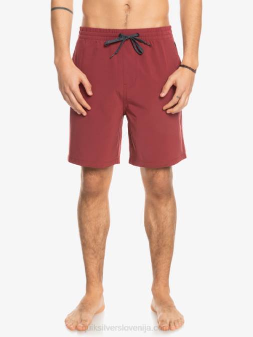 Quiksilver PJ4H350 moški rubinasto vino oceanske elastične kratke hlače 18 dvoživk
