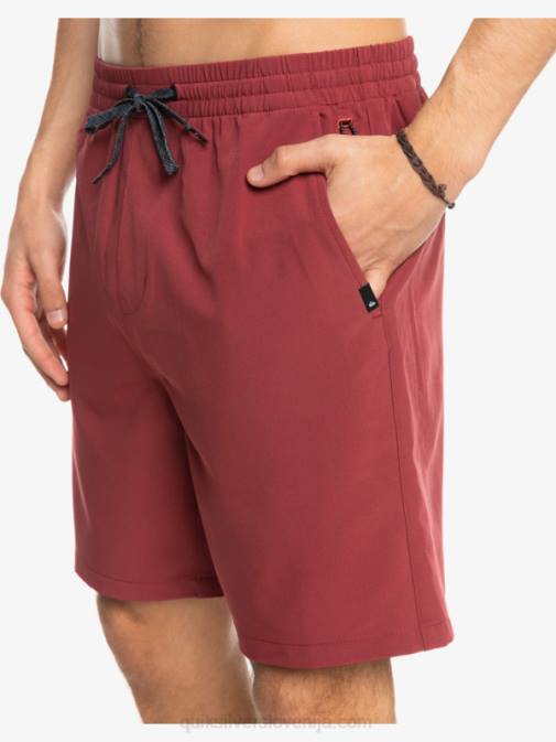 Quiksilver PJ4H350 moški rubinasto vino oceanske elastične kratke hlače 18 dvoživk