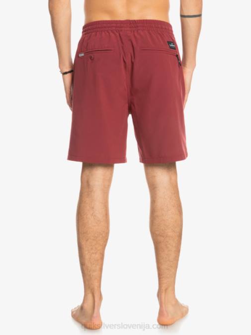 Quiksilver PJ4H350 moški rubinasto vino oceanske elastične kratke hlače 18 dvoživk