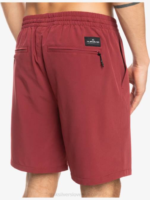 Quiksilver PJ4H350 moški rubinasto vino oceanske elastične kratke hlače 18 dvoživk
