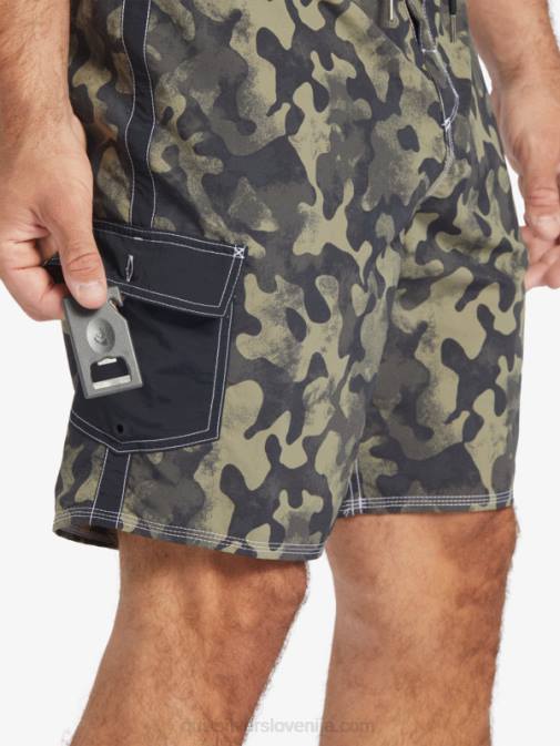 Quiksilver PJ4H535 moški črno povratno bledenje kratke hlače za desko waterman throwback camo 19