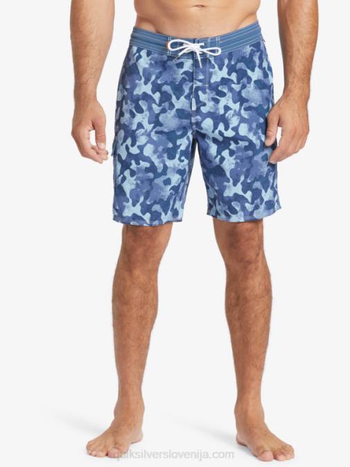 Quiksilver PJ4H536 moški praporščak modri povratek kratke hlače za desko waterman throwback camo 19