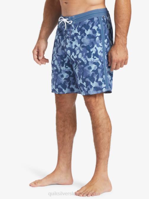Quiksilver PJ4H536 moški praporščak modri povratek kratke hlače za desko waterman throwback camo 19