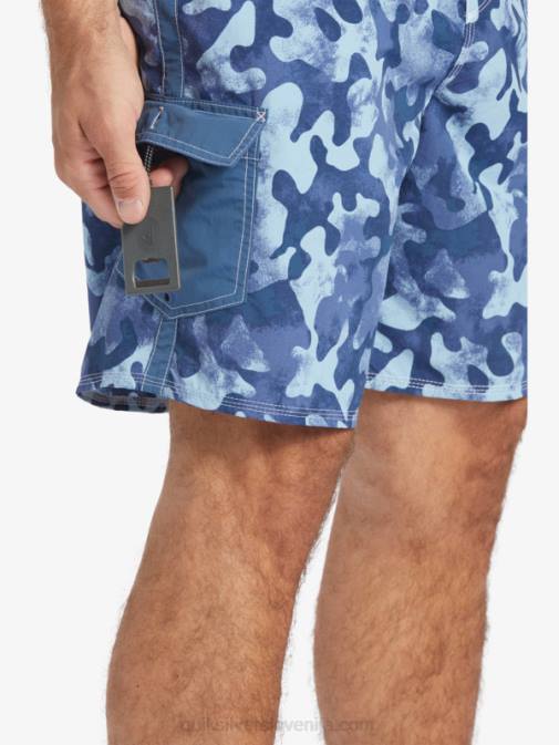 Quiksilver PJ4H536 moški praporščak modri povratek kratke hlače za desko waterman throwback camo 19