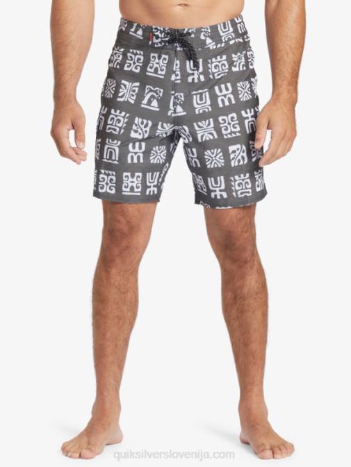 Quiksilver PJ4H640 moški črno kanalsko veslo bs hlače za desko waterman channel paddle 20