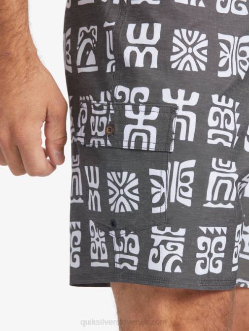 Quiksilver PJ4H640 moški črno kanalsko veslo bs hlače za desko waterman channel paddle 20