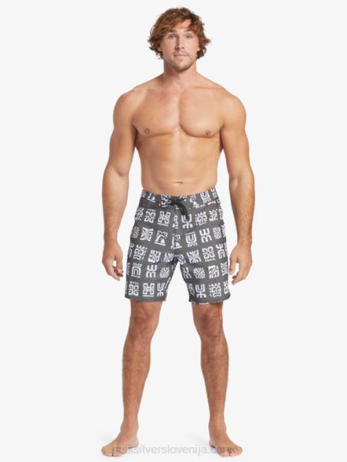Quiksilver PJ4H640 moški črno kanalsko veslo bs hlače za desko waterman channel paddle 20