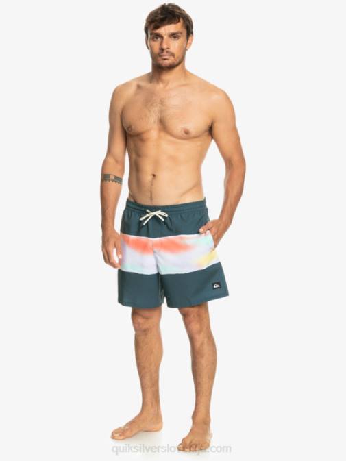 Quiksilver PJ4H657 moški polnočna mornarica surfsilk air-brush 17 volleys