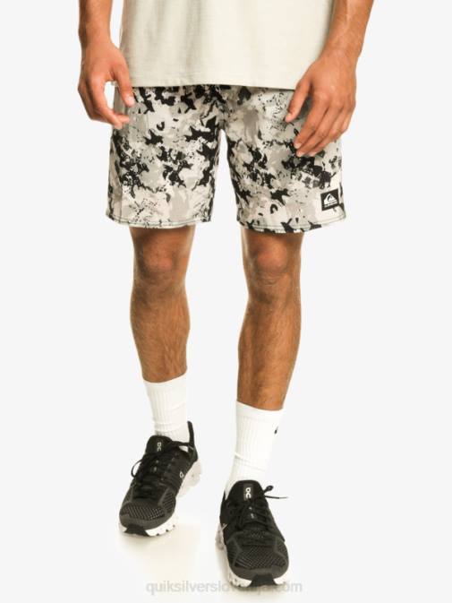 Quiksilver PJ4H793 moški sivo vijolična kratke hlače za trening omni 17