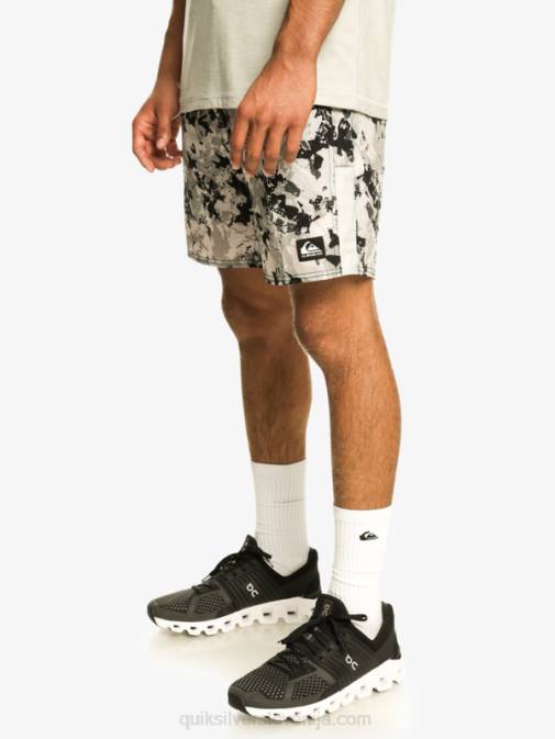 Quiksilver PJ4H793 moški sivo vijolična kratke hlače za trening omni 17