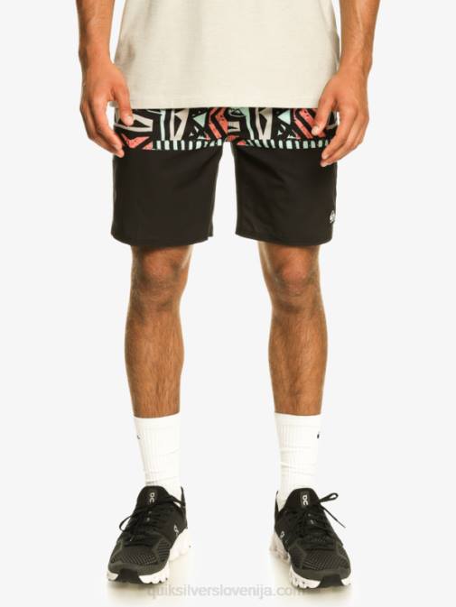 Quiksilver PJ4H829 moški Črna kratke hlače za trening omni stretch 17