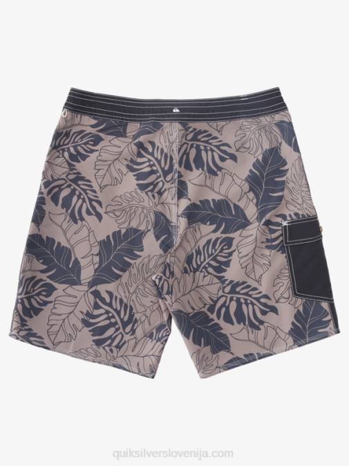 Quiksilver PJ4H848 moški črni povratek waterman throwback print 2 19 kratke hlače za desko