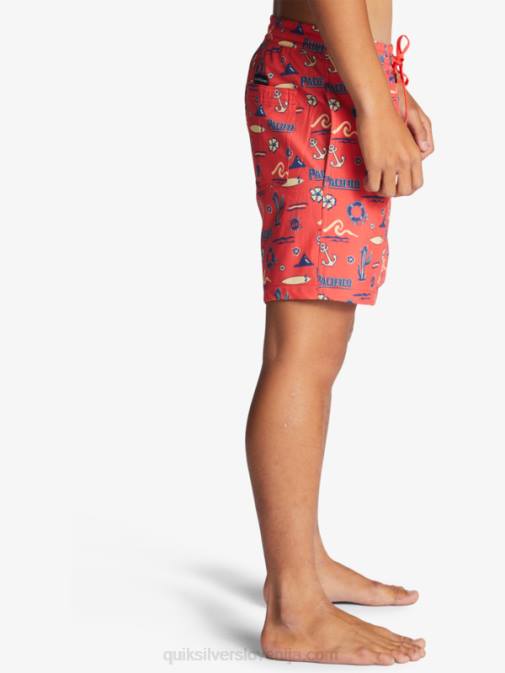 Quiksilver x Pacifico PJ4H1764 moški rdeči pacifico quiksilver volley 17 volejev