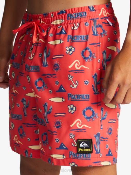 Quiksilver x Pacifico PJ4H1764 moški rdeči pacifico quiksilver volley 17 volejev