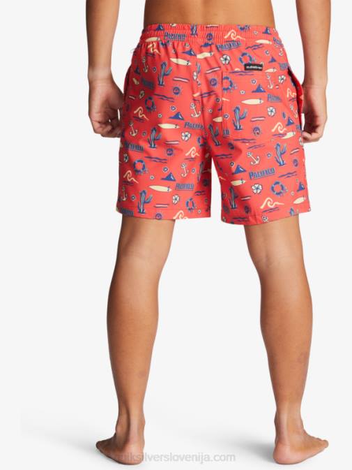Quiksilver x Pacifico PJ4H1764 moški rdeči pacifico quiksilver volley 17 volejev