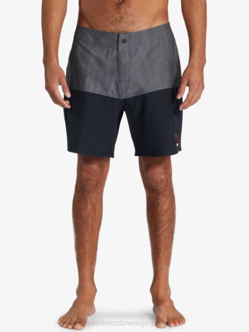 Quiksilver x Stranger PJ4H1719 moški na glavo navzdol stvari zadnjica logotip 1986 17 boardshorts