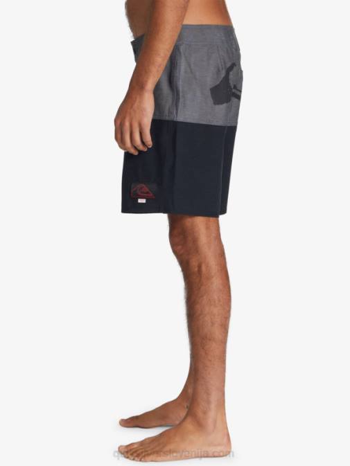 Quiksilver x Stranger PJ4H1719 moški na glavo navzdol stvari zadnjica logotip 1986 17 boardshorts
