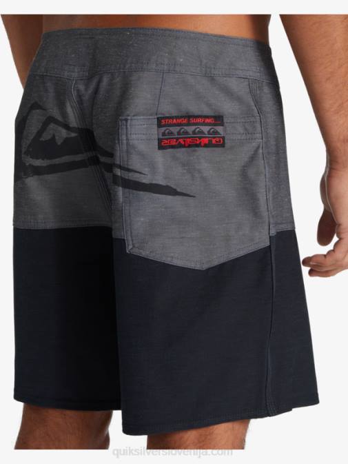 Quiksilver x Stranger PJ4H1719 moški na glavo navzdol stvari zadnjica logotip 1986 17 boardshorts