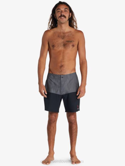 Quiksilver x Stranger PJ4H1719 moški na glavo navzdol stvari zadnjica logotip 1986 17 boardshorts